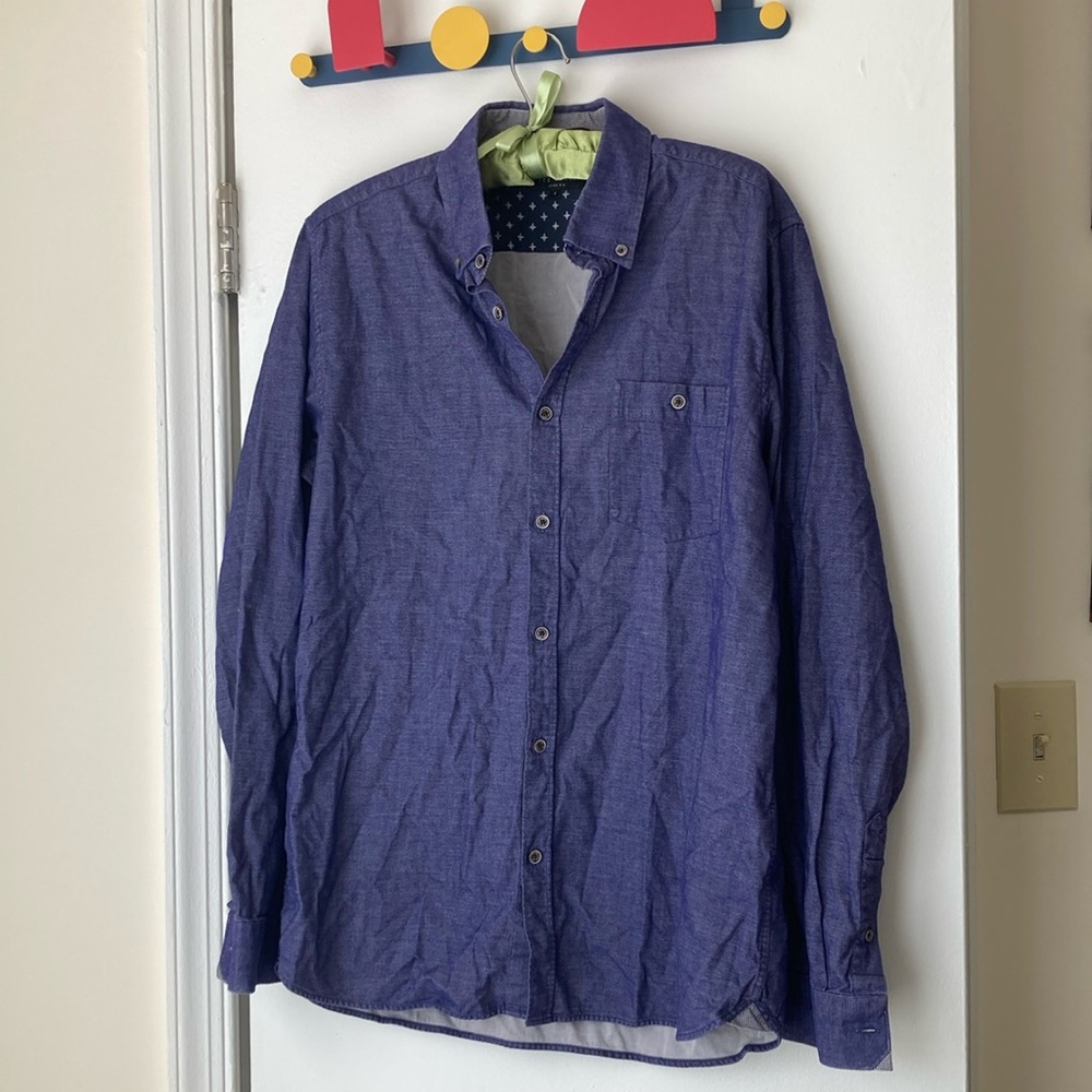 Ted Baker size 4 large chambray shirt